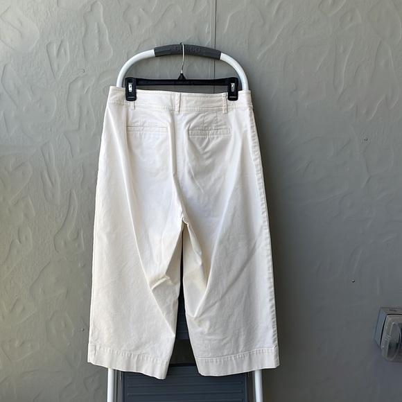 Talbots Wide Leg Cropped Chino Cream 10P - Picture 4 of 7